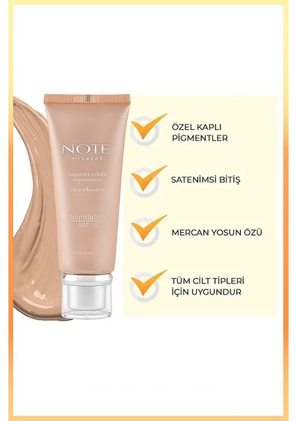 Mineral 401 Saten Bitişli Spf 15 Kapatıcı Fondöten modelleri
