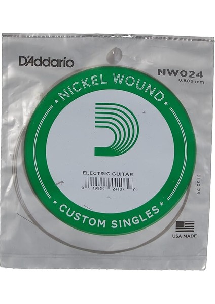 NW024 Elektro ve Akustik Tek Tel, 5li Paket, (Re), Nicke