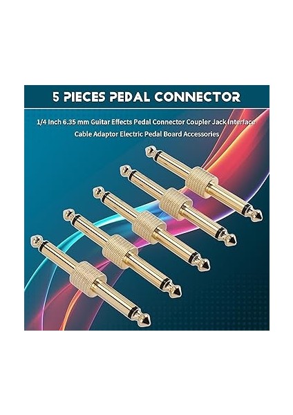 5 Adet 1/4 Inç 6.35MM Gitar Efektleri Pedalı Konektörü Çoğaltıcı Jack Arabirim Kablosu Adaptörü Elektrikli Pedal Kurulu Aksesuarları fiyatları