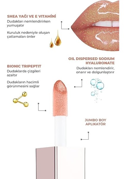 Avıen Maxivolumizer Lipgloss 210 - Sunny Glaze - Kalıcı ve Nemlendirici Ruj - Dolgunlaştırıcı Etki fırsatları