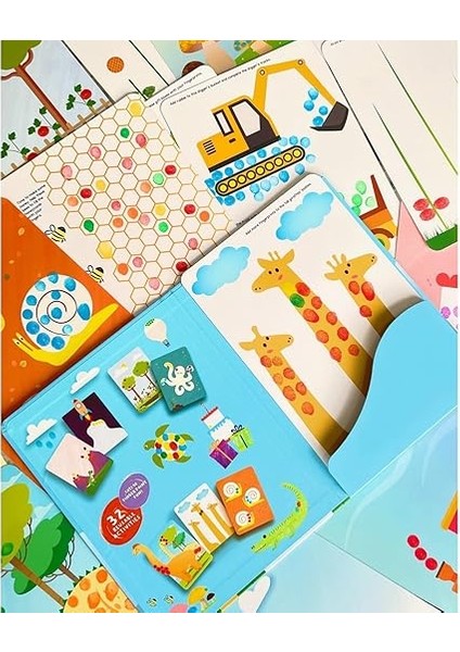 Clean Finger Paint Activity Cards - Silinebilir Parmak Boyası Aktivite Kartları - Fingerprint Activities indirimleri