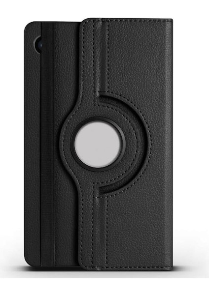 Galaxy Ile Uyumlu Tab A9 Dönebilen Standlı Kılıf, Siyah