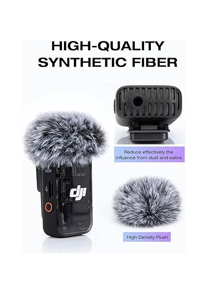 Mic 2 Pop Filtresi Için - Djı Osmo Cep 3, Djı Mikrofon Kablosuz Dış Mekan Mikrofon Kapağı Gürültü Azaltma, Djı Kablosuz Mikrofon 2, Djı Osmo Pocket 3 Creator Combo Için Uygulanabilir Mikrofon indirimleri