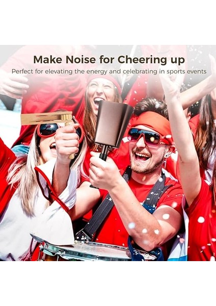 Metal Cowbell & Ahşap Iplik Cırcır Çıngırak Seti, Düğünler, Spor ve Kutlamalar Için 3 Parça Set fiyatları