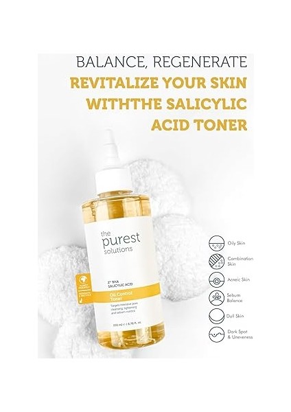 Purest Solutions, Yağlı ve Karma Cilt Sivilce ve Siyah Nokta Karşıtı, Gözenek Sıkılaştırıcı Salisilik Asit Tonik 200 ml modelleri