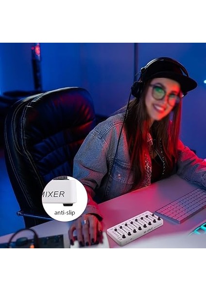 Kontrol Cihazı 43 Düğmeli 8 Düğmeli 8 Basmalı Düğmeli Mıdı Miks Konsolu Bt Bağlantısı Pil/tip-C Güç Kaynağı USB Mıdı Kontrol Cihazı Çoğu Elektroakustik Enstrüman Için Mikser fırsatları
