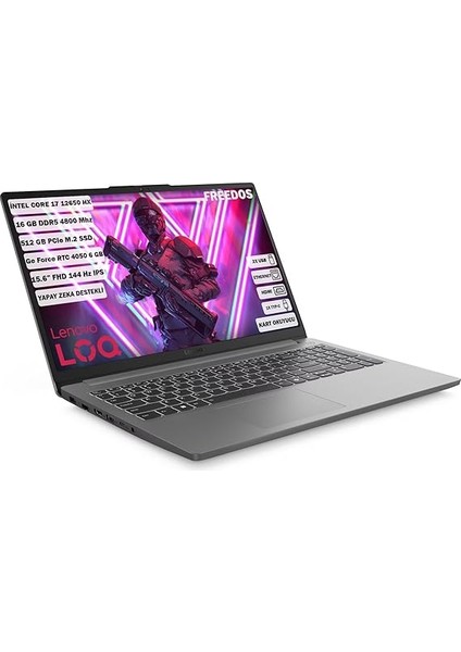 Loq Intel Core I7 12650HX 16GB 512GB SSD RTX4050 Freedos 15.6" Fhd Taşınabilir Bilgisayar 83LK002VTR fiyatları