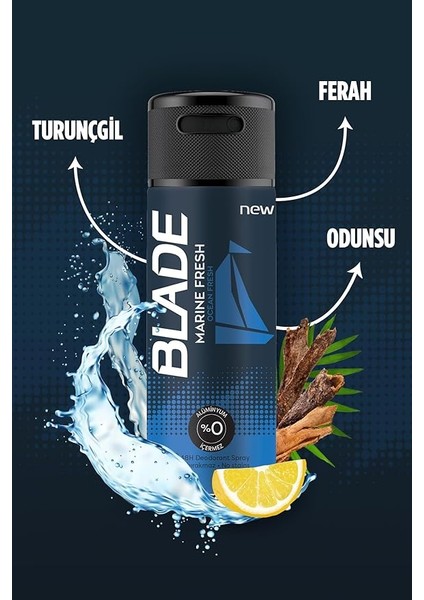 Deodorant 150ML Marine Fresh modelleri