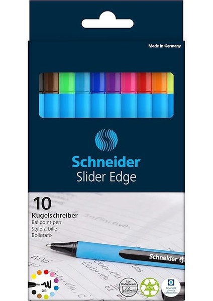 152290, Slider Edge Xb Tükenmez Kalem (Xb Çizgi Genişliğine Sahip Üçgen Kalemler) 10 Parça, Çeşitli fiyatları