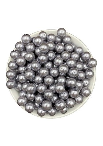 Marifetlerim - Gümüş Delikli Inci Boncuk 10 Gram 8 mm