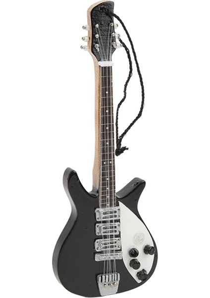 Dekor, Müzik Aletleri Gitar Kolye Siyah Taban Ahşap Manuel Projeksiyon Ince Detay Ft