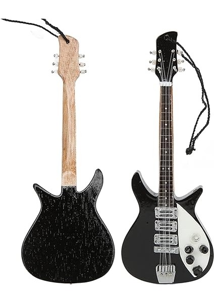 Dekor, Müzik Aletleri Gitar Kolye Siyah Taban Ahşap Manuel Projeksiyon Ince Detay Ft fiyatları