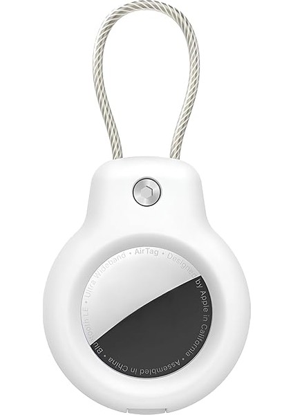 Airtag ile Uyumlu Superlock Serisi Kilitli Kılıf ve Darbelere Karşı Ultra Güçlü Koruyucu Anahtarlık (Beyaz) fiyatları