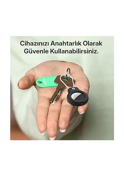 Airtag ile Uyumlu Superlock Serisi Kilitli Kılıf ve Darbelere Karşı Ultra Güçlü Koruyucu Anahtarlık (Beyaz) modelleri