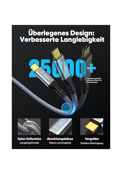 USB C HDMI Kablosu 4K@60Hz 1.8m, Tip C HDMI UHD Thunderbolt 4/3 iPhone 17/16/15 Pro Max ile Uyumlu, MacBook Pro/air, iPad Pro/air Için, Surface, Galaxy Vb. Için indirimleri