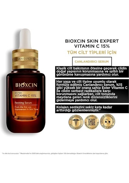 Ester Vitamin C 15% Canlandırıcı Serum 30 ml – Niasinamid, Lipozom Teknolojisi, Antioksidan Etki – Cilt Tonu Eşitleyici ve Aydınlatıcı Serum indirimleri