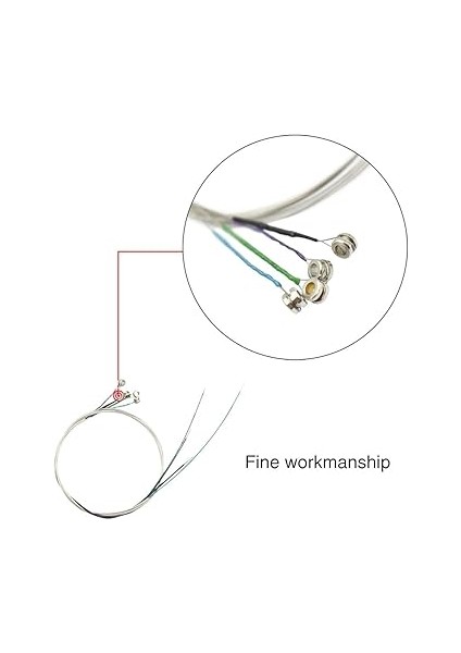 Keman Teli Full Set (E-A-D-G) Tüm Boy Kemanlar Için Uygundur - Steel Core Nickel-Silver Wound With Nickel-Plated Ball End indirimleri