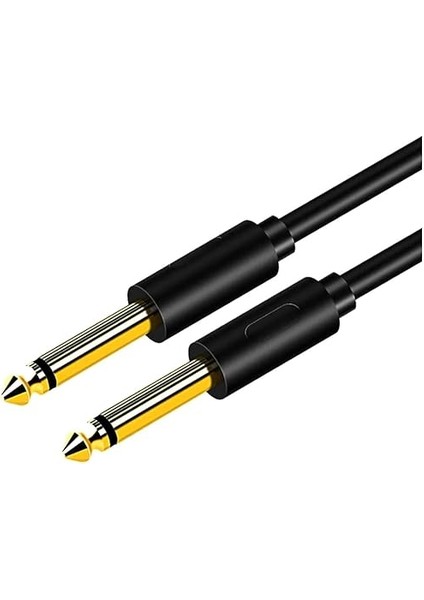6.5mm Jack Kablosu Pvc 6.35 Jack Erkek Aux Kablosu Gitar Mikser Amplifikatör Bas 6.35MM, 0.5 Metre