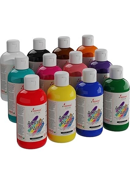 Rose Tüm Renkler Akrilik Boya 12'li Set 12X250 gr modelleri