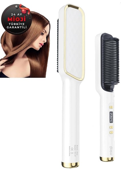 Mio B1 LED Göstergeli Saç Düzleştirici Tarak - Beyaz