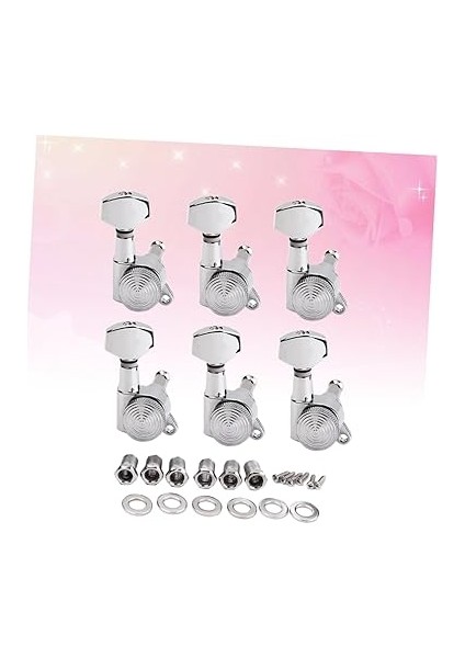 Akustik Elektrik Gitar Akort Burguları - 6 Parça Kilitli Makine - Kaliteli Akort Burguları - Kullanımı Kolay - Aşınmış Burgu Burgularını Değiştirir fiyatları