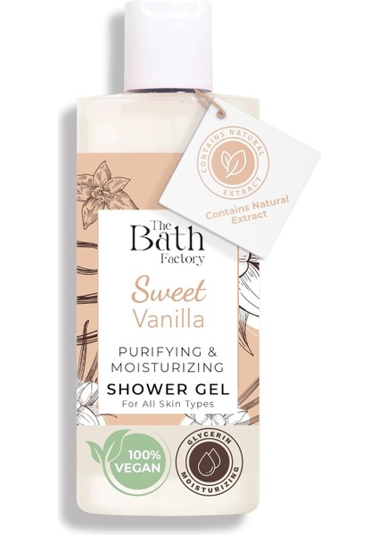 Bath Factory, Tatlı Vanilia Duş Jeli, 400 ml