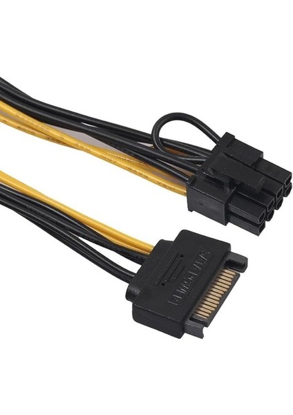 To 6+2 Pin 8 Pin Ekran Kartı Power Çevirici Kablo Bakır 20CM
