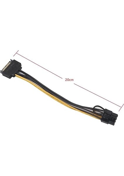 To 6+2 Pin 8 Pin Ekran Kartı Power Çevirici Kablo Bakır 20CM fiyatları