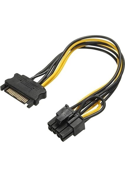 To 6+2 Pin 8 Pin Ekran Kartı Power Çevirici Kablo Bakır 20CM modelleri