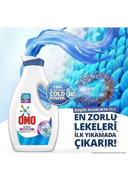 Sıvı Active Cold Power Beyazlar ve Renkliler Için Çamaşır Deterjanı 1690 ml fırsatları