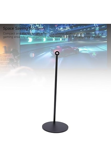 Standı Alüminyum Alaşım Evrensel Masaüstü Kulaklık Tutucu Askı Ağır Kaymaz Taban Siyah ile Kolay Montaj fiyatları