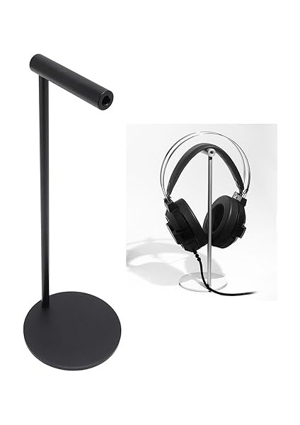 Standı Alüminyum Alaşım Evrensel Masaüstü Kulaklık Tutucu Askı Ağır Kaymaz Taban Siyah ile Kolay Montaj modelleri