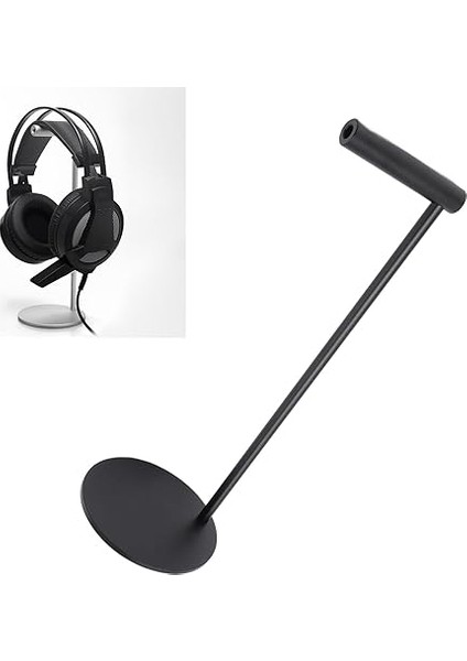 Standı Alüminyum Alaşım Evrensel Masaüstü Kulaklık Tutucu Askı Ağır Kaymaz Taban Siyah ile Kolay Montaj fırsatları