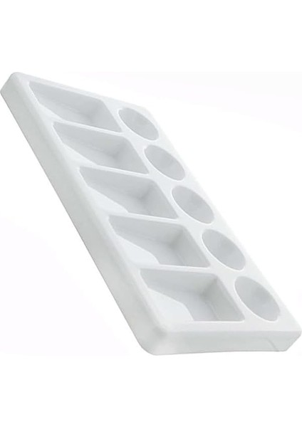 Masa Üstü Resim Paleti 1 Adet 10 Hazneli Boya Paleti 11X19 cm Sanatsal Boyalar Için Palet Akrilik Boya Yağlı Boya Guaj Boya