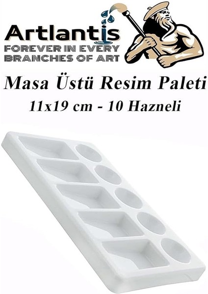 Masa Üstü Resim Paleti 1 Adet 10 Hazneli Boya Paleti 11X19 cm Sanatsal Boyalar Için Palet Akrilik Boya Yağlı Boya Guaj Boya fiyatları