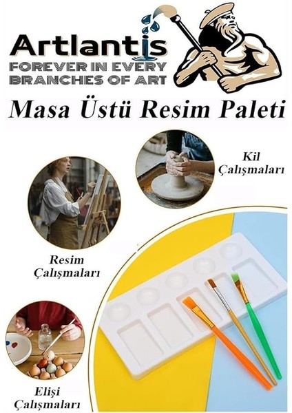 Masa Üstü Resim Paleti 1 Adet 10 Hazneli Boya Paleti 11X19 cm Sanatsal Boyalar Için Palet Akrilik Boya Yağlı Boya Guaj Boya fırsatları