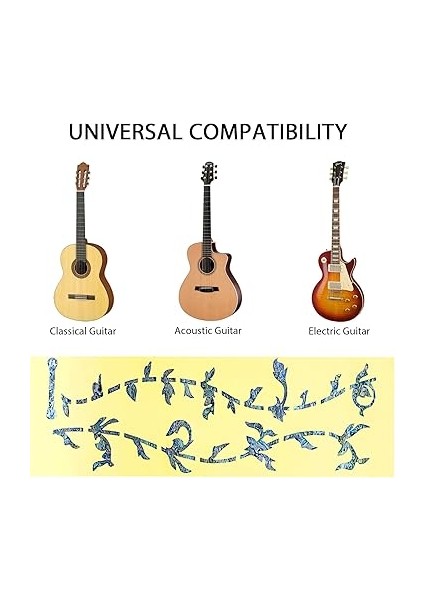 Electric Guitar Fretboard Marker Inlay Tree Of Life Sticker Decal(Colorful Shells) modelleri