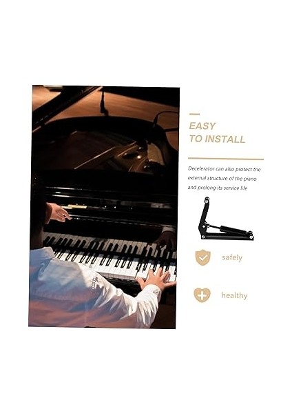 Piyano Klavye Kılıfı Yavaşlatıcı Yavaş Kapanan Düşme Cihazı Harici Tampon Piyano Aracı Kolay Kurulum Aksesuarı modelleri