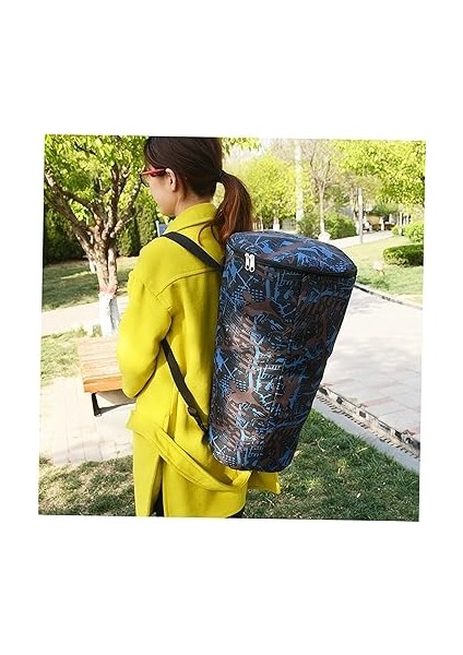 1 Adet Tef Çantası Davul Çuvalı Taşıma Davul Kılıfları ve Çantalar Su Geçirmez Sırt Çantası Çift Omuz Sırt Çantası Enstrüman Çantası Müzik Aleti Saklama Çantası Oxford Kumaş Blue modelleri