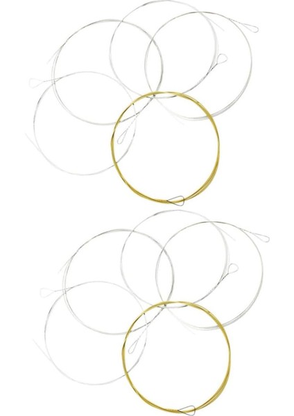 2 Set 5 Banjo Yedek Paslanmaz Çelik Bronz Sarımlı Gelişmiş Ton Netliği ve Sıcaklığı Iç Dış Performansları Için (Set Başına 5 Adet)