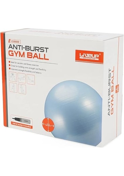 LS3222 55 cm Anti-Burst Pilates Topu + Pompası modelleri