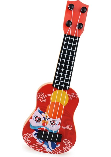 Çocuklar Ukulele Modeli 4 Dize Karikatür Aslan Ukulele Yeni Başlayanlar Dört Dize Ukulele Başlangıç ​​paketi Erken Eğitim Için Hafif Ukulele Mini Müzik Enstrümanı Oyuncak (Kırmızı)
