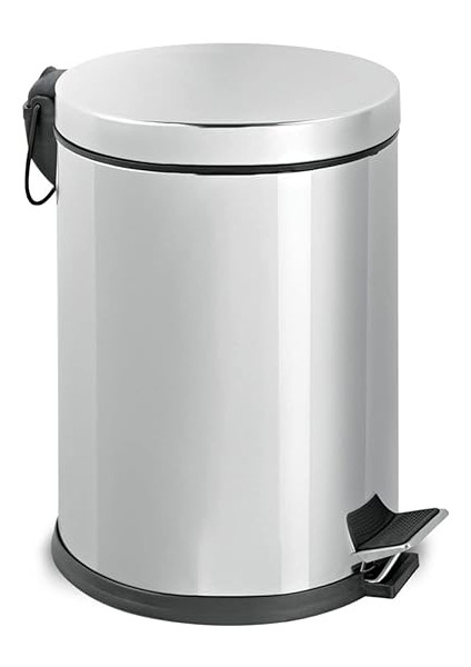Paslanmaz Çelik Pedallı Metal Çöp Kovası 20 Lt Lüx Çöp Kovası Banyo