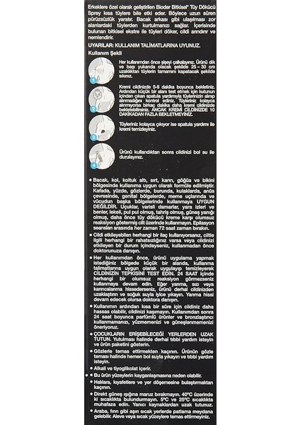 Tüy Dökücü Sprey Erkek 175 ml - Tüy Azaltıcı Etki fırsatları