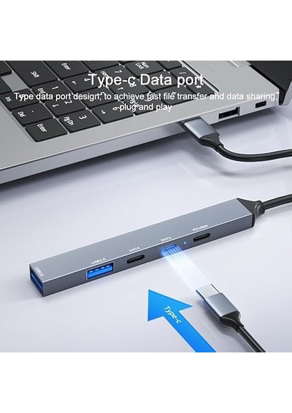Wlue Pd 100W 5in1 Type-C To USB Çoklayıcı Çevirici Hub 5 Port / 2xusb / 3xtype-C fiyatları
