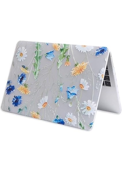 MacBook Uyumlu Air 13 Inç Kılıf Çiçek Desenli Mat Tpu Uv Baskı Ince Hafif Darbe Emici Sert Koruma A1369 A1466 Sarı modelleri