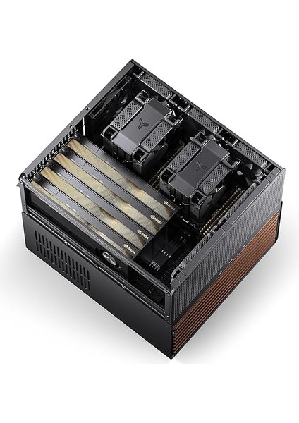 N5 Nas Pc Kasası, E-Atx, 12HDD+4SSD Sürücü Yuvası Gpu Hp Host, Maks. 4 Gpu, E-Atx (330MM) Mb/atx Psu Destekleri, 3 Fanlı Dahili, 8 Yuvalı Pcı, Katı Ahşap Kaplama Bilgisayar Kasası, Ana Sayfa indirimleri