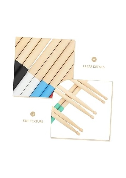 6 Çift Davul Çubuğu Trampet Uygulama Anahtarı Davul Çubukları Junior Hickory El Siyah Yetişkinler Perküsyon Davul Seti Malzemeleri Enstrüman Malzemeleri Enstrüman modelleri