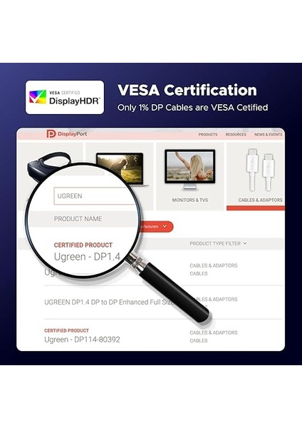 8k 60 Hz Display Port To Display Port 1.4 Örgülü Kablo 3 Metre, Siyah fiyatları