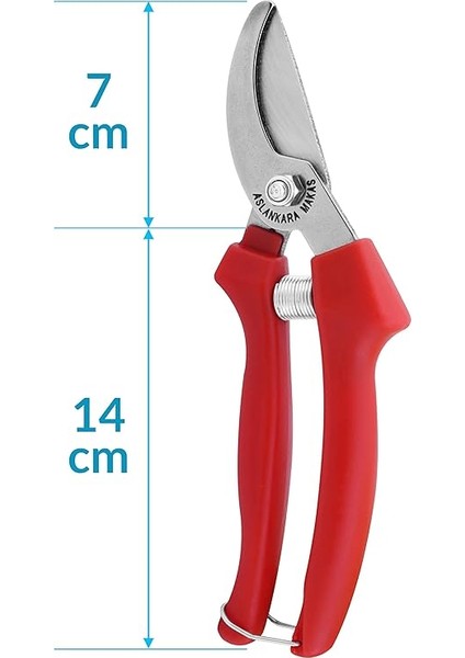 Aslankara Budama Bağ Üzüm Makası Eğri Kırmızı 21 Cm, Telvesse fırsatları